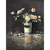 After David Leffel Oil on Canvas Floral Painting Decorative