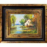 C. Park Oil on Canvas Riverside Landscape Decorative Painting