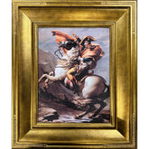 Oil on Canvas Napoleon crossing the Alps After Jacques Louis David