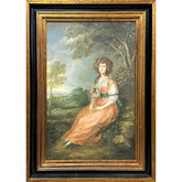Oil on Canvas Portrait of Mrs. Richard Brinsley Sheridan After Thomas Gainsborough