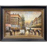 Oil on Canvas Classic Paris Street Decorative Painting