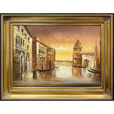 Oil on Canvas Sunset Venice Italy Decorative Painting