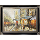 Oil on Canvas Paris Street Decorative Painting