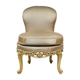 Antique Finish Accent Chair Gold Leaf