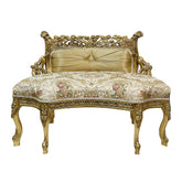 Antique Finish Settee Gold Leaf