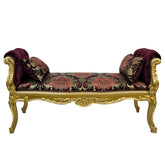 Antique Finish Long Bench Gold Leaf