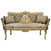 Antique Finish Two Seater Settee Gold Leaf