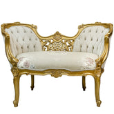 Antique Finish Settee Gold Leaf