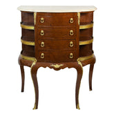 Drawer Console 4 legs with Marble Top Inlay Finish with Brass