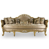 Antique Finish 5 Piece Sofa Set Gold Leaf