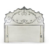 Kingsize Bed Silver Leaf Grey Finish