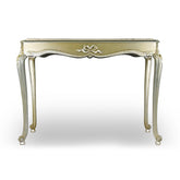 Console with Marble Top Silver Leaf