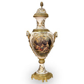 Porcelain Vase with Brass