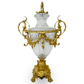 Glass Vase with Brass