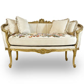 Vintage Elegant Luxury Sofa White and Gold Interior Design