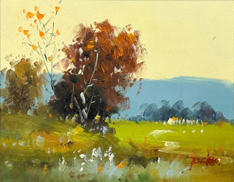 Oil on Canvas Autumn Landscape Decorative Painting