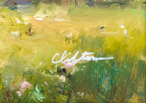 Clifton Oil on Canvas Landscape with Trees Decorative Painting