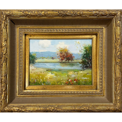 Clifton Oil on Canvas Landscape with Trees Decorative Painting