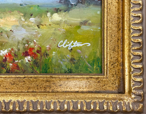 Clifton Oil on Canvas Landscape with Trees Decorative Painting