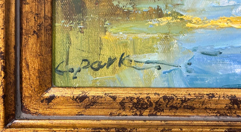 C. Park Oil on Canvas Riverside Landscape Decorative Painting