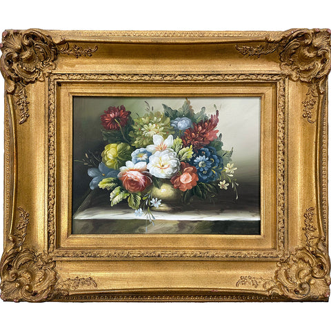 Oil on Canvas Floral Still Life Decorative Painting