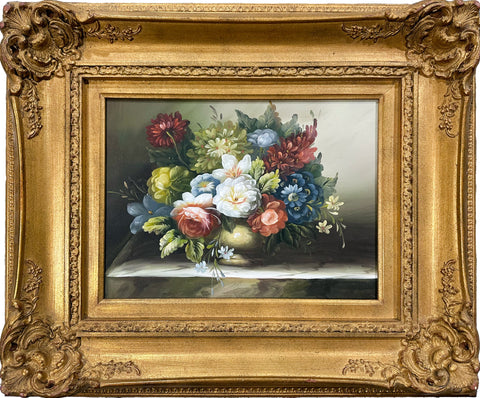 Oil on Canvas Floral Still Life Decorative Painting