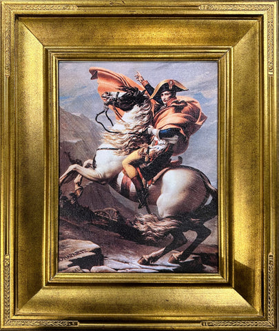 Oil on Canvas Napoleon crossing the Alps After Jacques Louis David