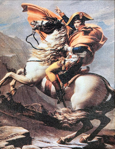 Oil on Canvas Napoleon crossing the Alps After Jacques Louis David