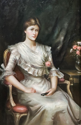 Oil on Canvas Miss Margaret Henderson After John William Waterhouse Decorative Painting