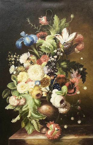 Blythe Oil on Canvas Floral Still Life Decorative Painting