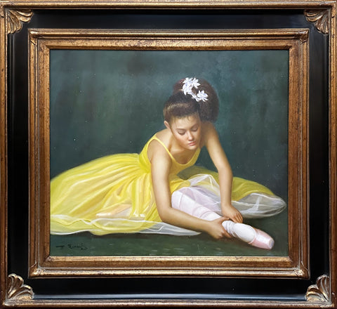 Oil on Canvas Ballerina Decorative Painting