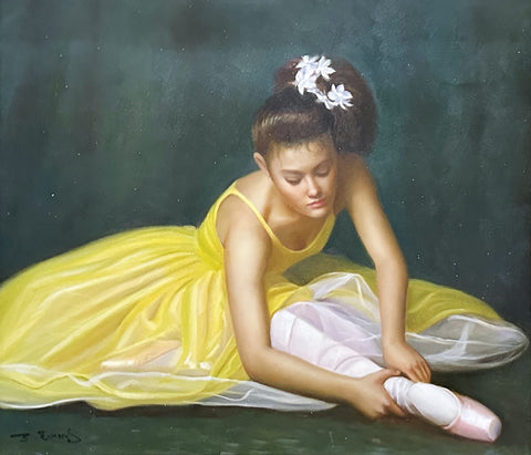 Oil on Canvas Ballerina Decorative Painting