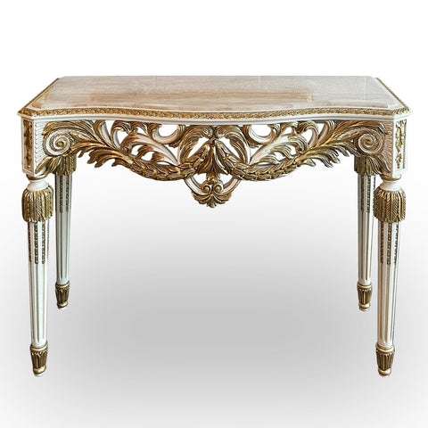 Mirror and Table Set Gold Leaf