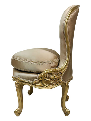 Antique Finish Accent Chair Gold Leaf