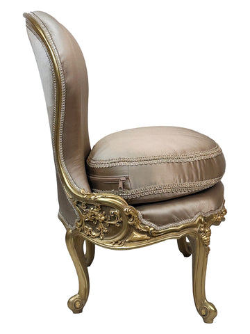Antique Finish Accent Chair Gold Leaf