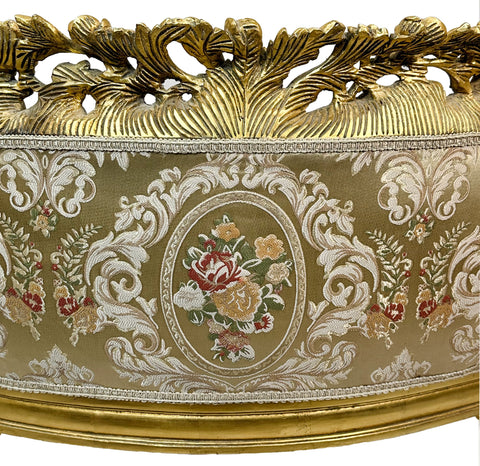 Antique Finish Settee Gold Leaf