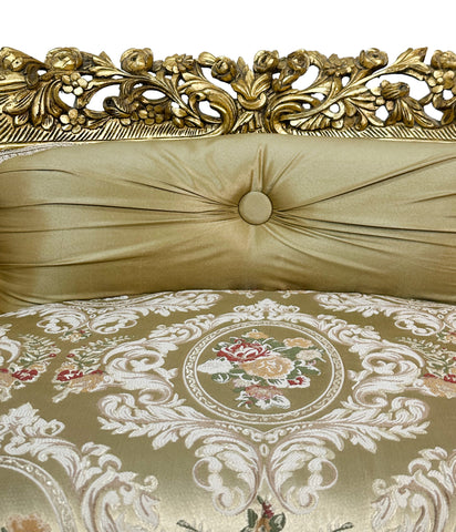 Antique Finish Settee Gold Leaf