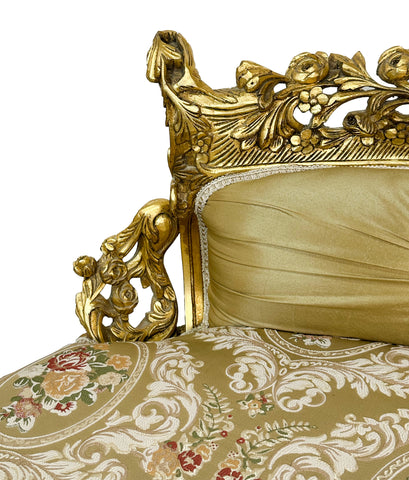 Antique Finish Settee Gold Leaf