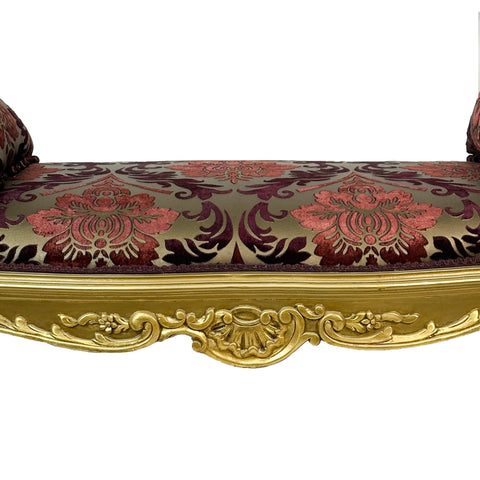 Antique Finish Long Bench Gold Leaf
