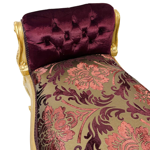 Antique Finish Long Bench Gold Leaf