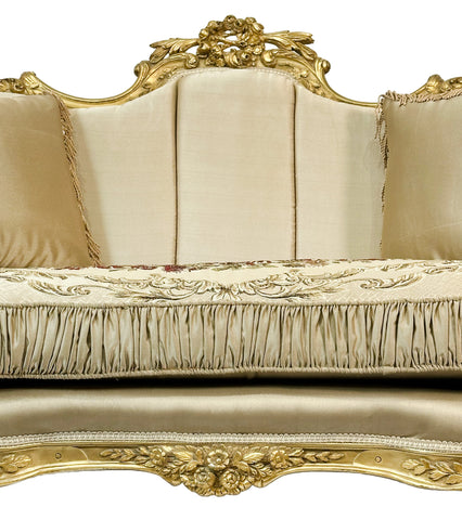 Antique Finish Two Seater Settee Gold Leaf