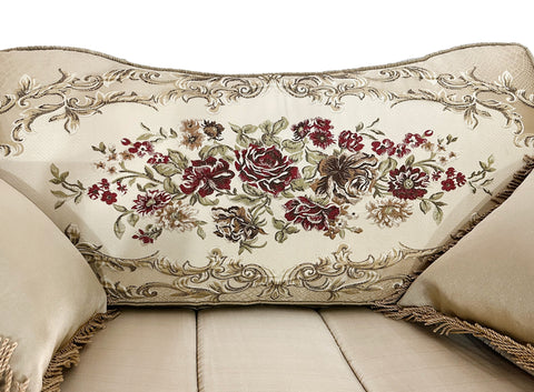 Antique Finish Two Seater Settee Gold Leaf