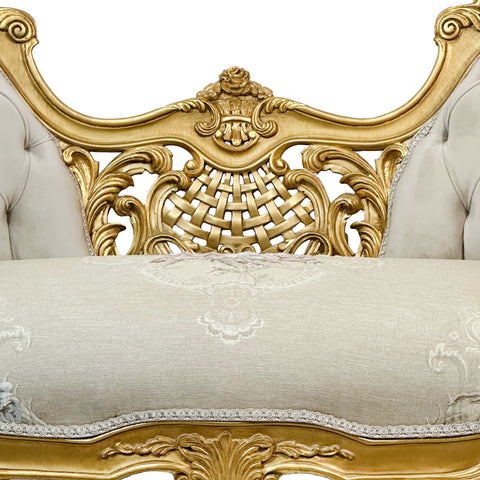 Antique Finish Settee Gold Leaf
