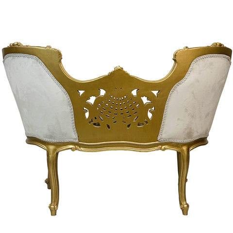Antique Finish Settee Gold Leaf