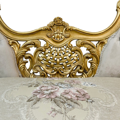 Antique Finish Settee Gold Leaf