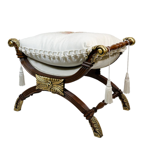 Ottoman Brown and Gold Finish