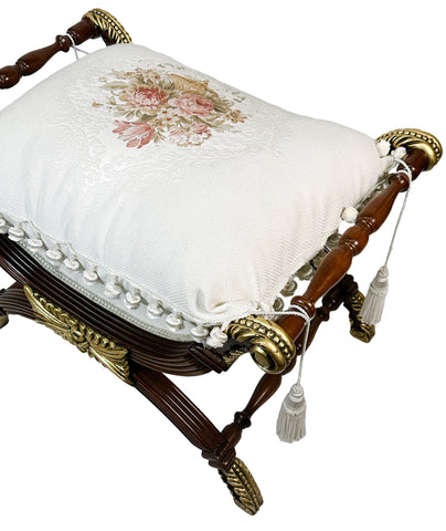 Ottoman Brown and Gold Finish