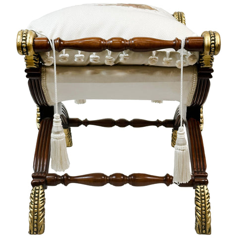 Ottoman Brown and Gold Finish
