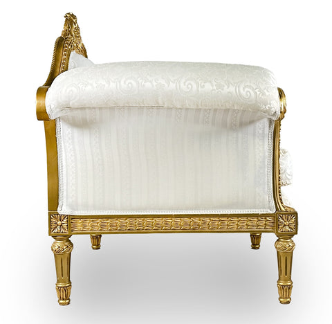 Antique Finish Sofa Set 6 Piece Gold Leaf