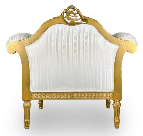 Antique Finish Sofa Set 6 Piece Gold Leaf